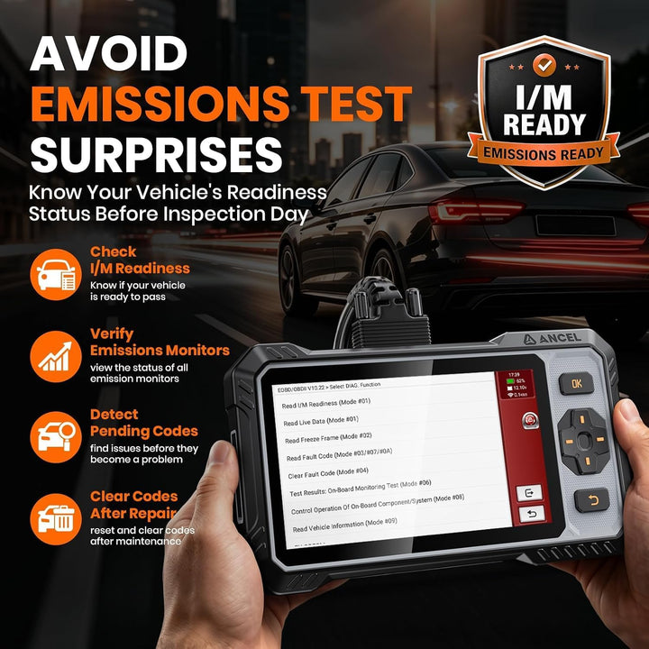 ANCEL FX6100 Bidirektionaler OBD2 Diagnosegerät, Auto Diagnosegerät mit Allen System &amp; 15+ Resets, D