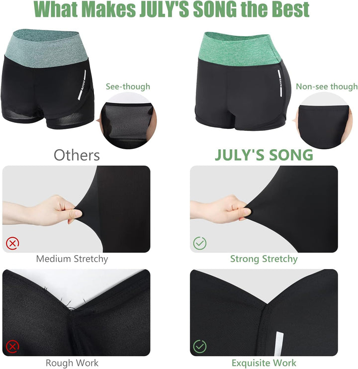 JULY'S SONG Yoga Kleidung Anzug 5er-Set Trainingsanzug Laufbekleidung Gym Fitness Kleidung XL Grün,
