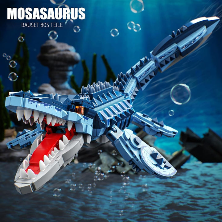 TYCOLE Mosasaurus Bauspielzeug - 805 PCS Dino Spielzeug Modell, Dinosaurier ab 7 Jahre für Jungen Ma