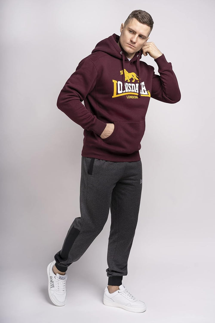Lonsdale Herren Sleeve Hooded Sweatshirt, S Oxblood