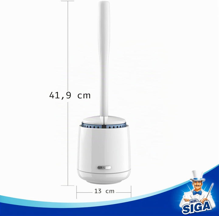 MR.SIGA Toilettenbürste WC Bürste und Halter mit schnell trocken Behälter und festem Griff, Premium
