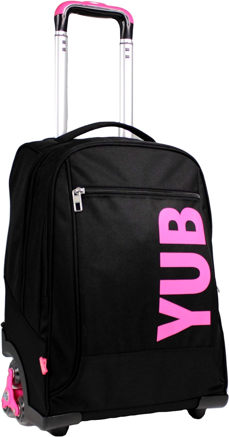 Yub TROLLEY URBAN FLUO, Rucksack mit Trolleyfunktion, Schulranzen mit Rollen, 3 in 1, ab 1. Klasse,