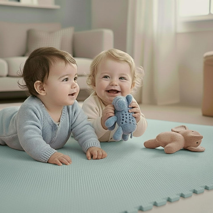 LittleTom 9 Teile Spielmatte Baby Puzzlematte ab Null - 30x30 Krabbelmatte Baby - Spielmatte Kinder