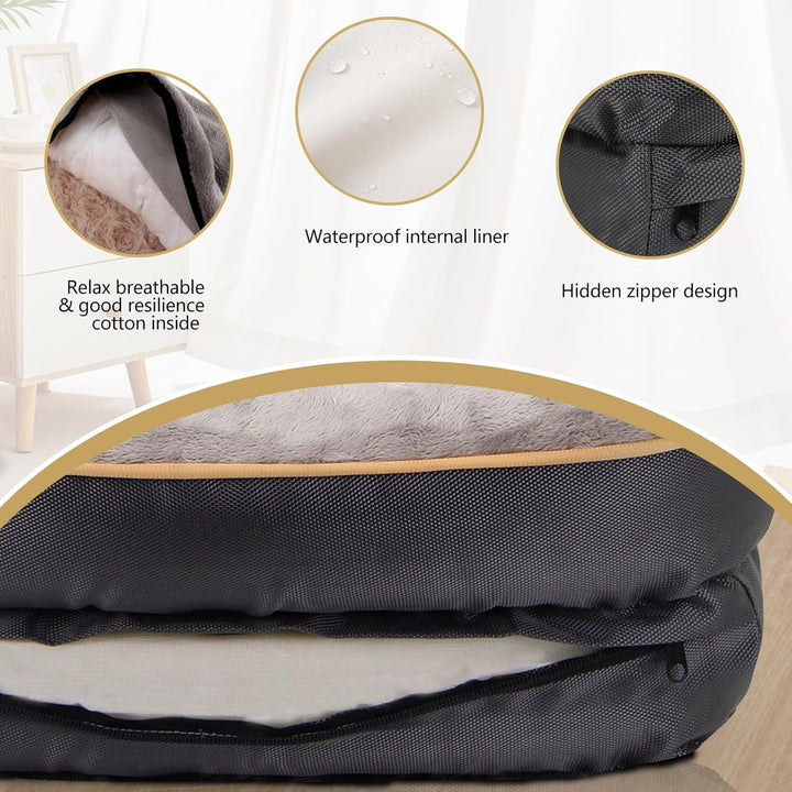 JOYELF Grosses Hundebett Memory Foam orthopädisches Hundebett & Hundesofa mit abnehmbarem waschbarem