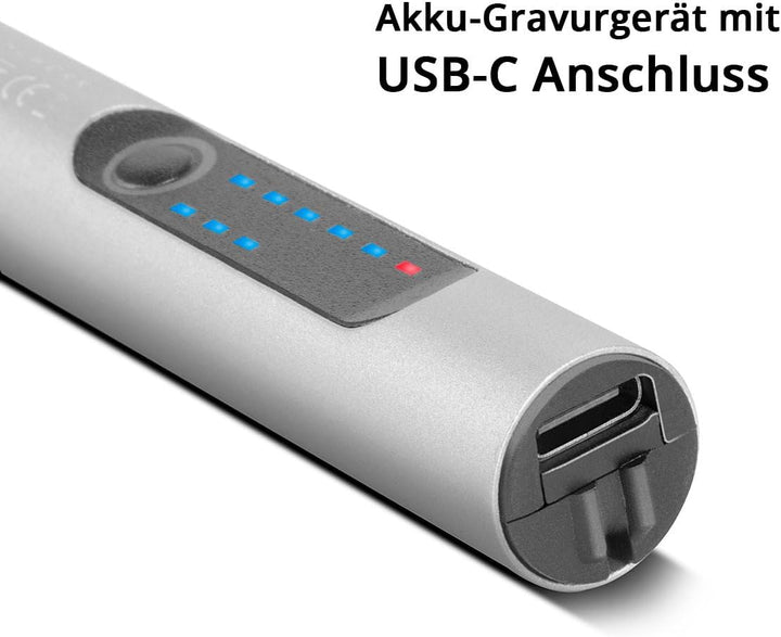 STAHLWERK USB-Gravierstift UG-300 ST mit 8 W Akku-Gravierer | Gravurstift | Graviergerät | Gravurger