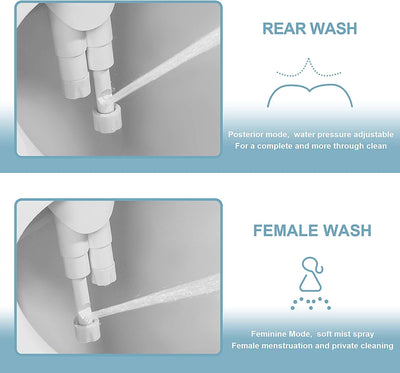 SAMODRA Bidet Einsatz Für Toilette Links,Ultra-Slim Nicht Elektrisch Bidet Aufsatz,Bedienung Links,D