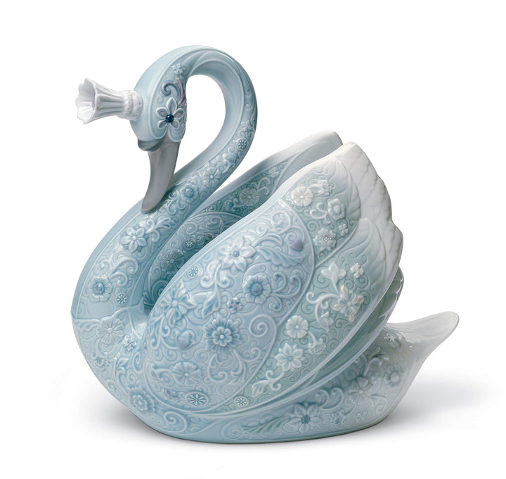 LLADRÓ Figur Die Schwanenprinzessin. Schwan. Porzellan.