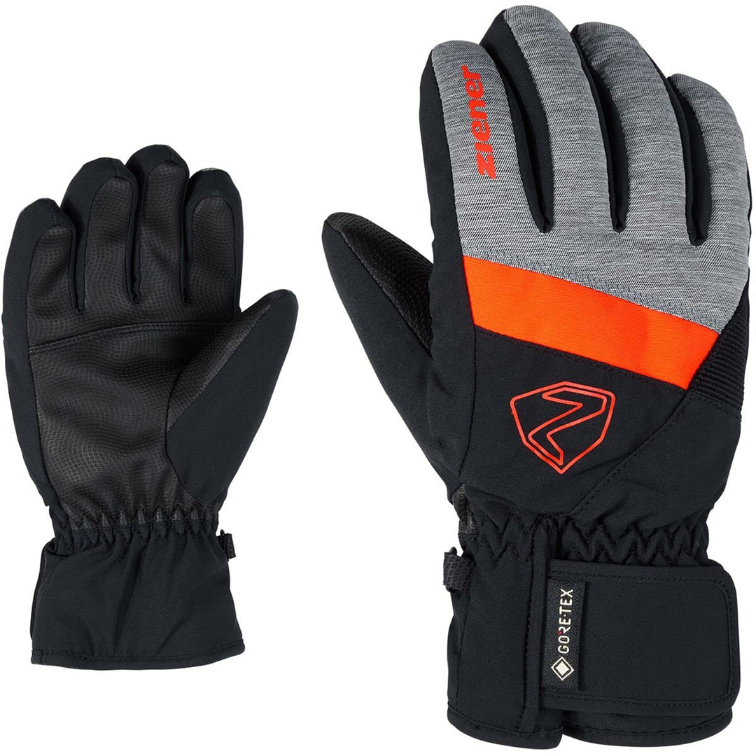 Ziener Kinder Leif GTX Junior Ski-Handschuhe/Wintersport | Wasserdicht, Atmungsaktiv dark melange.bl
