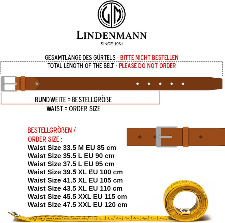 LINDENMANN Damen Gürtel 85 Beige, 85 Beige