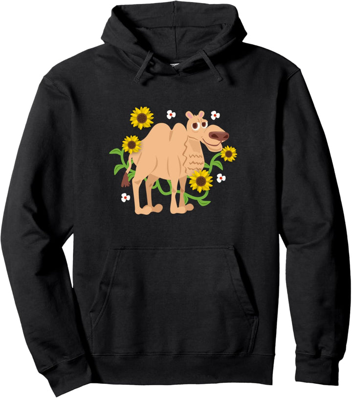 Kamel Sonnenblumen Dromedar Geschenk Kamel Pullover Hoodie