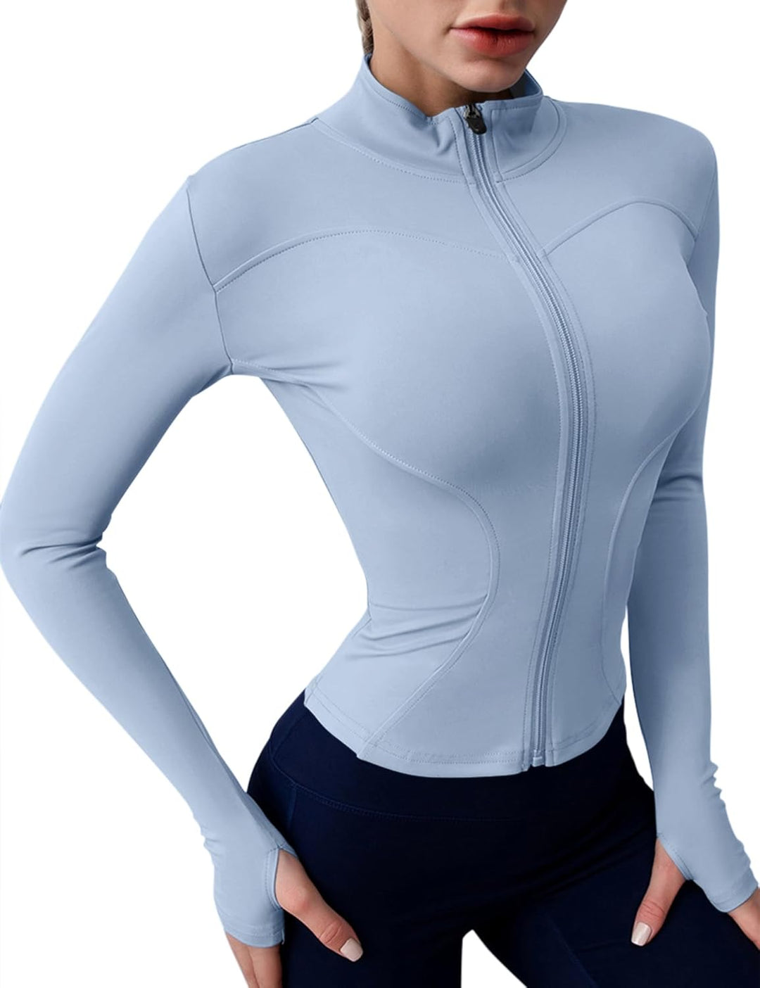Rapbin Damen Laufjacke Sportjacke Langarm Gym Tops Yoga Fitness Shirt Atmungsaktive Sportjacke Reiss