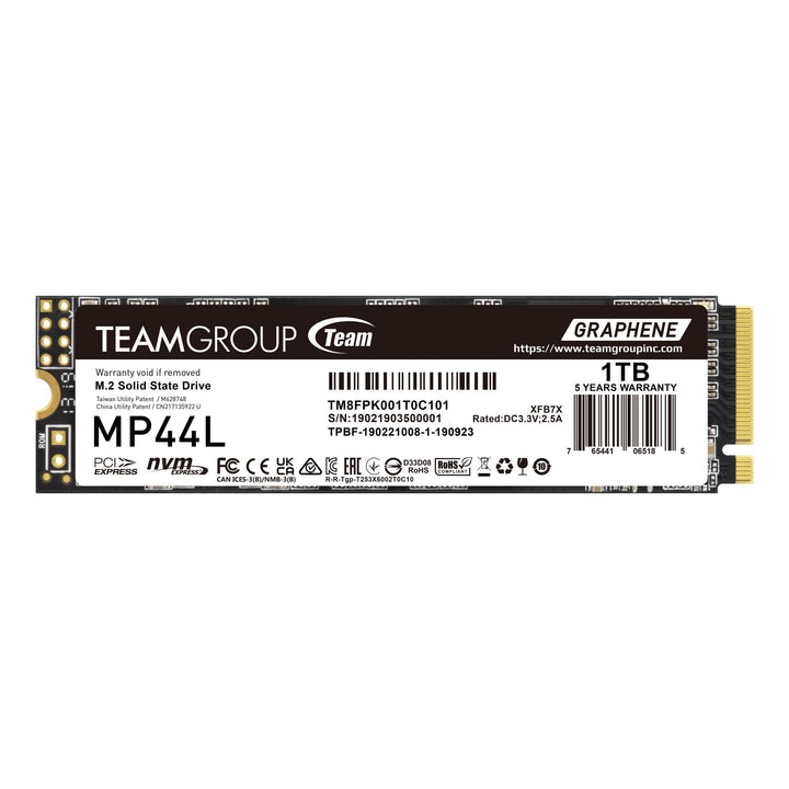 TEAMGROUP MP44L 1TB SLC Cache NVMe 1.4 PCIe Gen 4x4 M.2 2280 Laptop & Desktop SSD (R/W Geschwindigke