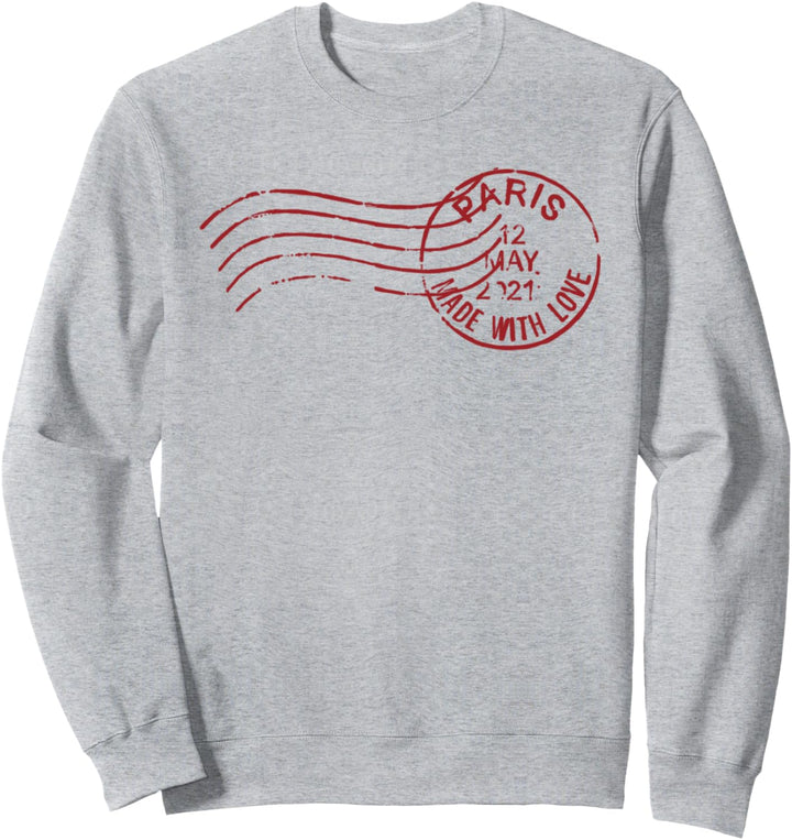 Briefmarke Paris Frankreich Sweatshirt