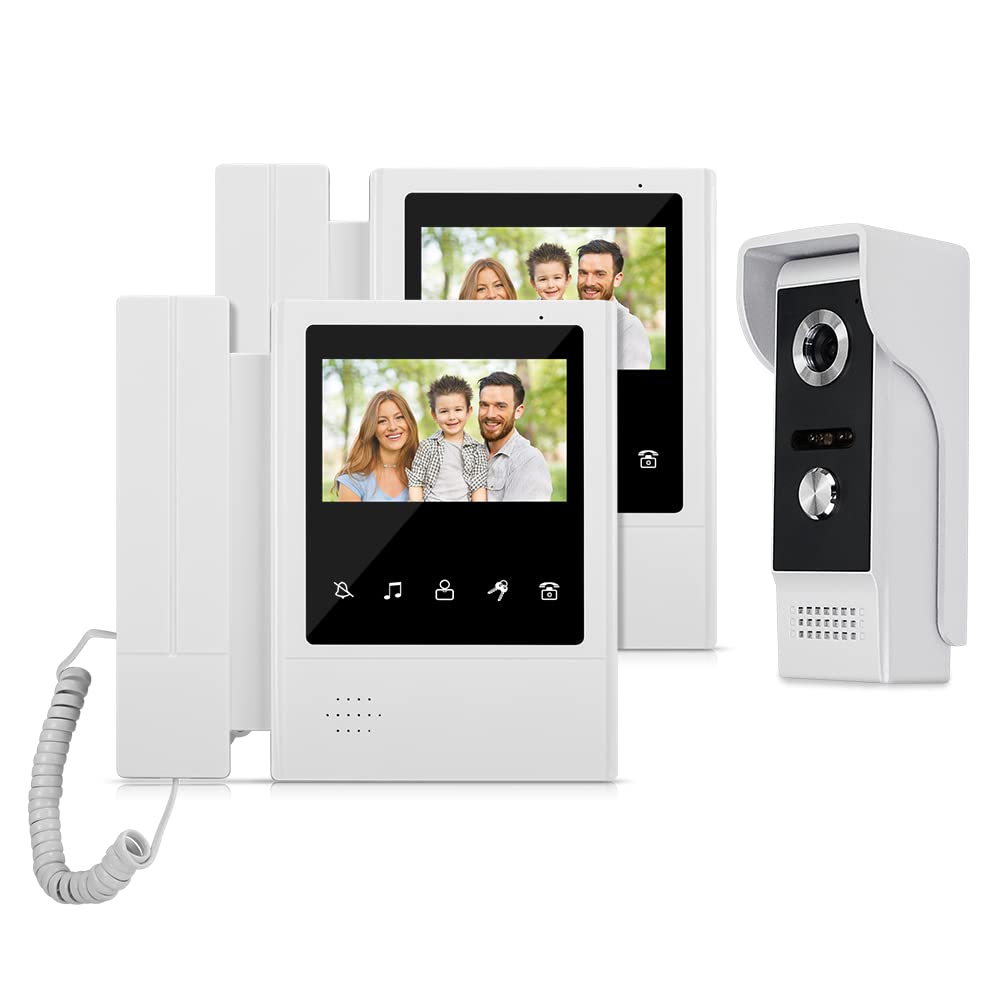 QttyElok 4,3'' TFT Farbe Wired Video Türsprechanlage Türklingel System für Home 700TVL IR Nachtsicht