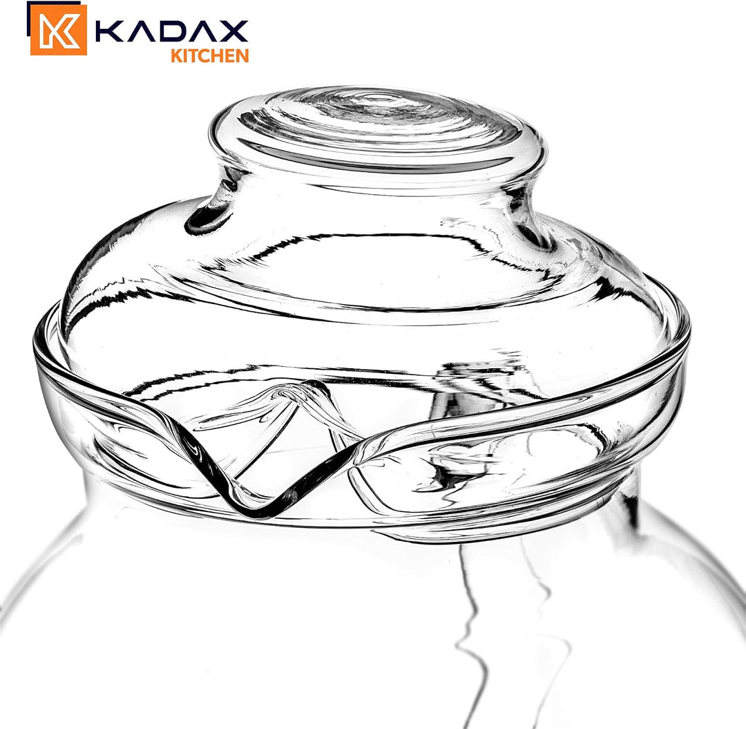 KADAX Teekanne 1.5L mit Stövchen Set, Glasteekanne mit Teewärmer und Deckel, Glaskanne ohne Siebeins