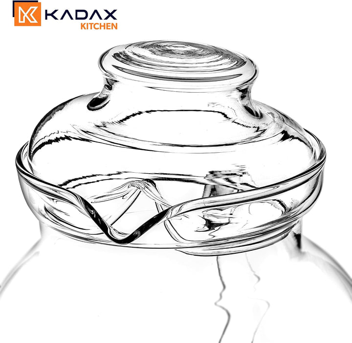 KADAX Teekanne 1.5L mit Stövchen Set, Glasteekanne mit Teewärmer und Deckel, Glaskanne ohne Siebeins