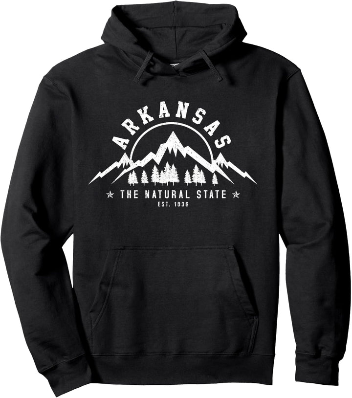Arkansas Natural State Est. 1836 Berge Natur Geschenk Pullover Hoodie