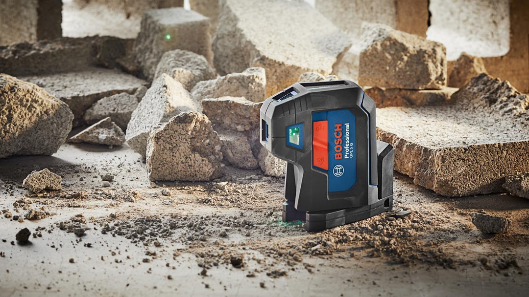 Bosch Professional 5-Punkt-Laser GPL 5 G (grüner Laser, Arbeitsbereich: bis 30 m, Tasche) GPL 5 Grün