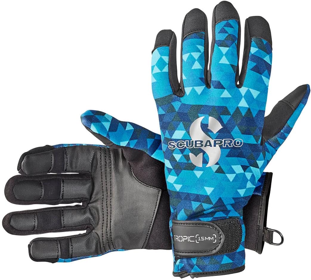 SCUBAPRO Tropic Tauchhandschuh, 1,5 Mm Handschuhe S Blau, Schwarz, S Blau, Schwarz