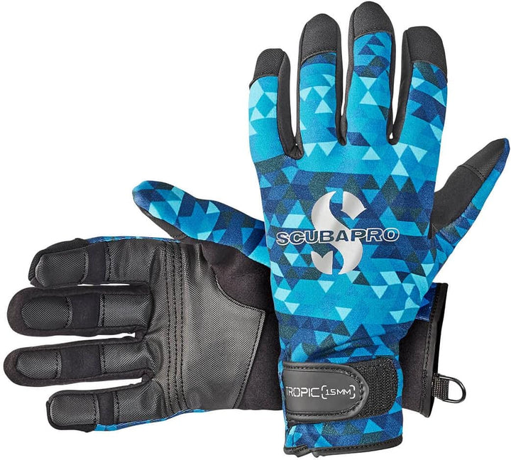 SCUBAPRO Tropic Tauchhandschuh, 1,5 Mm Handschuhe S Blau, Schwarz, S Blau, Schwarz