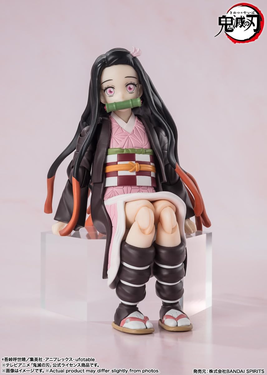 Demon Slayer: Kimetsu no Yaiba Figurine S.H. Figuarts Nezuko Kamado 13 cm Black, Black