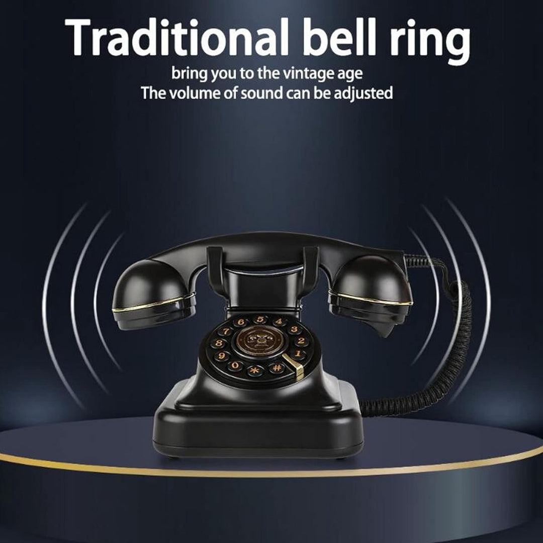 Vintage Festnetztelefon, Altmodisches Retro Schnurlostelefon mit Disc Taste und HD Mikrofon, Retro S