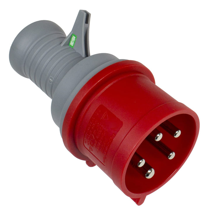 as - Schwabe Drehstrom-Prüfstecker, 400 V / 32 A / 5-polig, Diagnosestecker, 1 Stück, rot, 61478 400