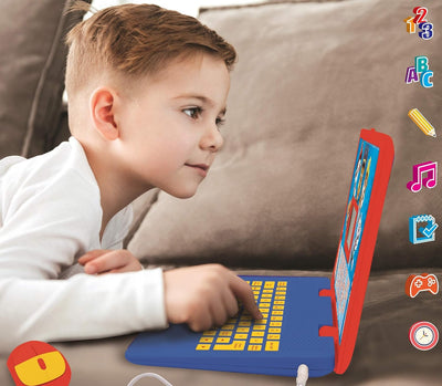 Lexibook, Paw Patrol, Lern- und zweisprachiger Laptop Deutsch/Englisch, Spielzeug für Kinder (Jungen