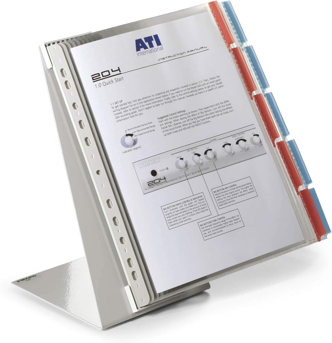 Durable Sichttafelständer Function table module 10, für 10 Sichttafeln (nicht enthalten), grau, 5683