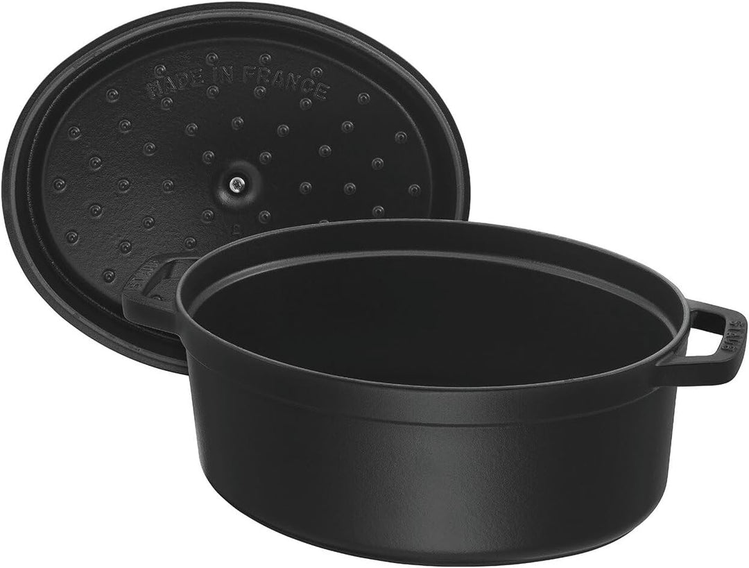 STAUB Cocotte, Gusseisen Bräter mit Deckel, Oval, 33 cm, 6,7 L, Alle Herdarten inkl Induktion, Made