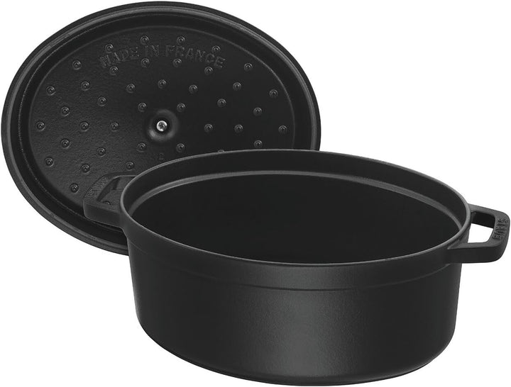 STAUB Cocotte, Gusseisen Bräter mit Deckel, Oval, 33 cm, 6,7 L, Alle Herdarten inkl Induktion, Made
