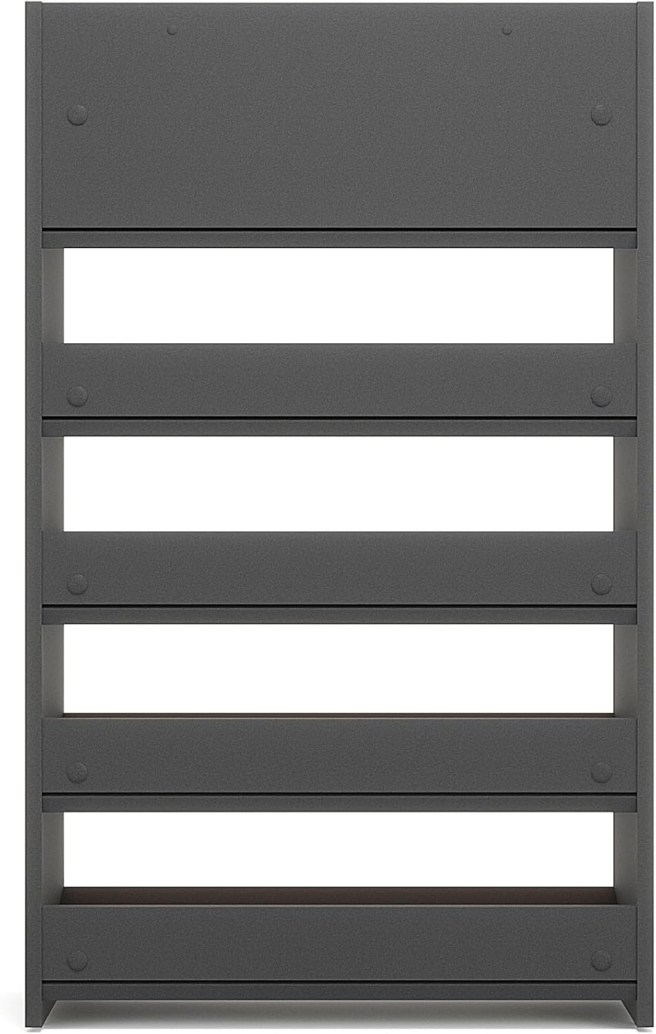 KOMTO Schuhregal Schmal - Schuhablage Flur mit 5 Ebenen Offener Schuhschrank Schuh Organizer Platzsp