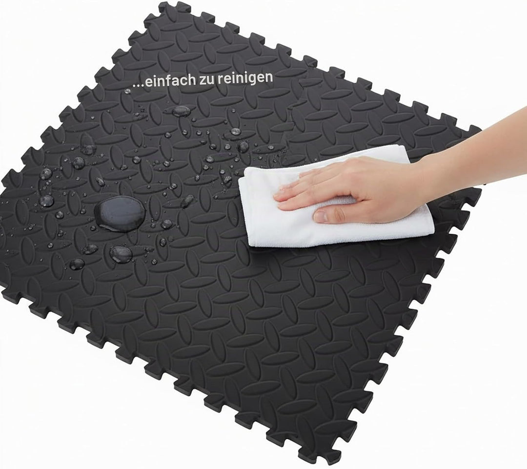 BURI Bodenmatten 40x40 cm EVA Schaumstoff Grasmuster rutschfest wasserdicht geruchslos Puzzle Bodenf