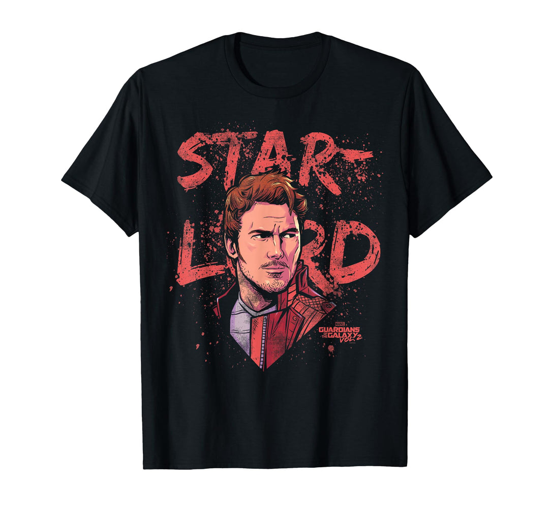 Mens Marvel Star-Lord Guardians of Galaxy 2 Speck Graphic T-Shirt Medium Navy
