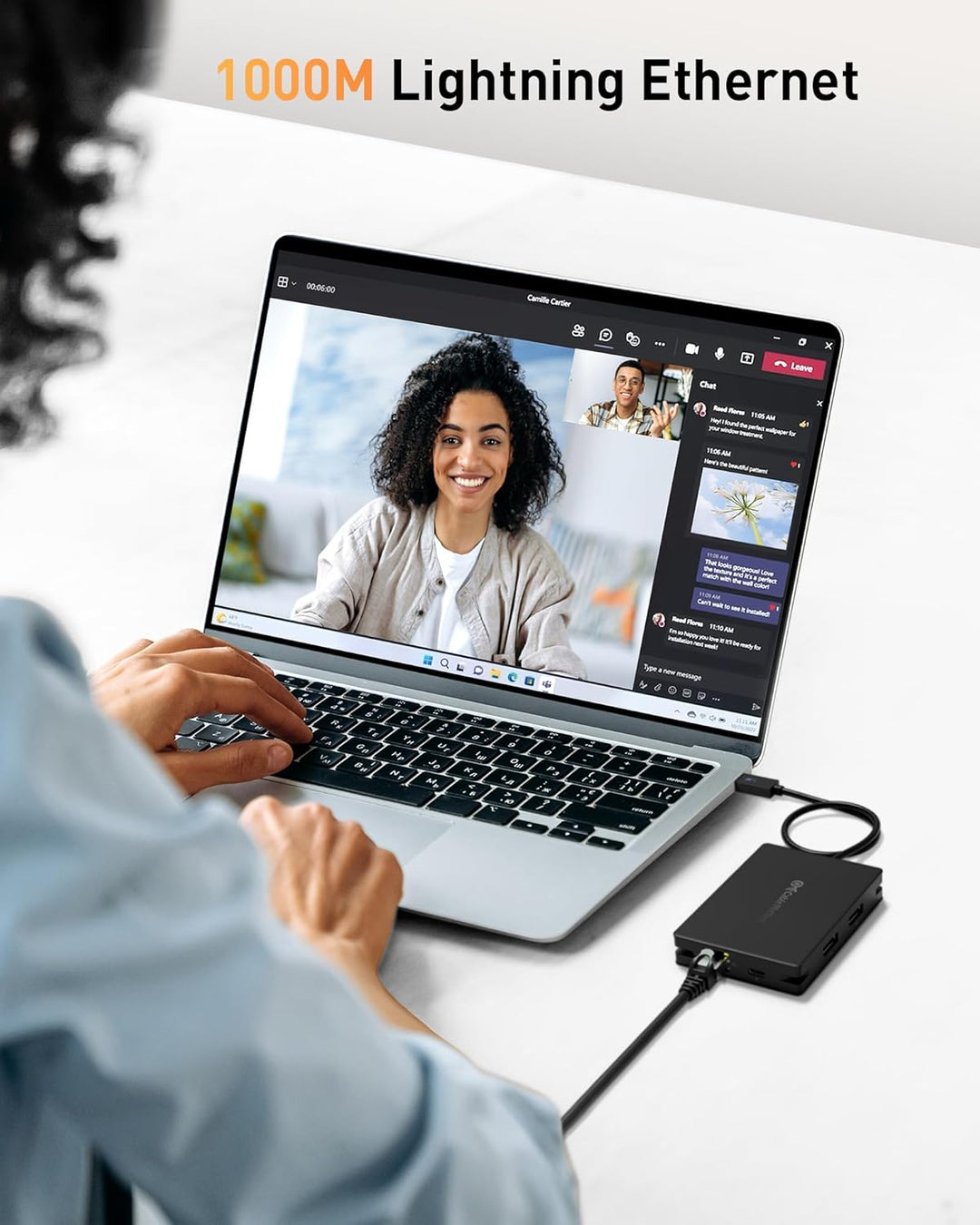 Cable Matters Portable 40Gbps Dual HDMI USB4 Hub, USB 4 Dock mit 2x4K@60Hz oder 1x4K@120Hz / 8K@30Hz