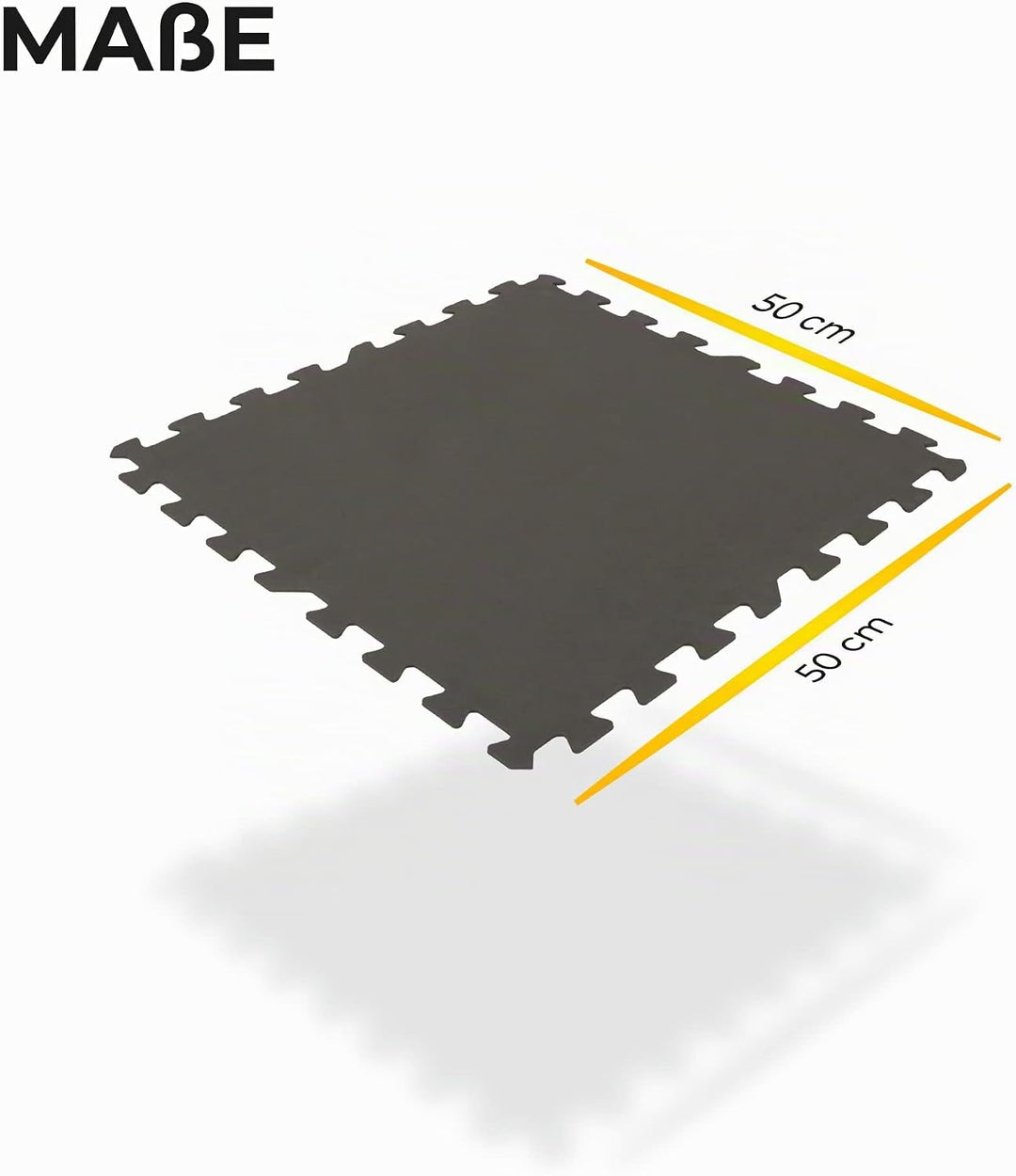 Pool-Bodenschutzmatte (Anthrazit), Unterlegmatte zum Schutz ihres Pools, 8 Stück (50x50x0,4 cm) - 2m