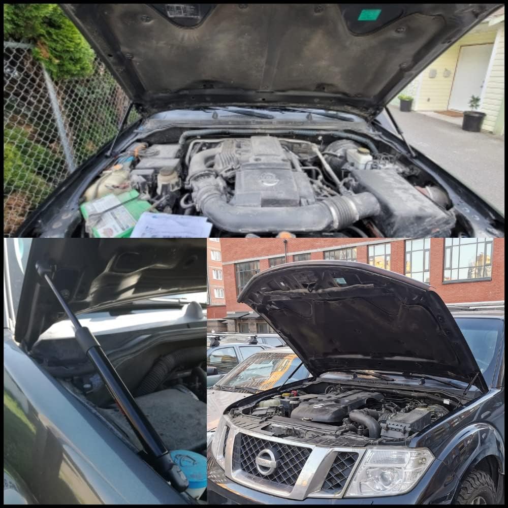 JINGLINGKJ Fronthaube für 2005-2018 Navara D40 modifizierte Gasstossdämpfer Gas-Aufladung 2 Stück