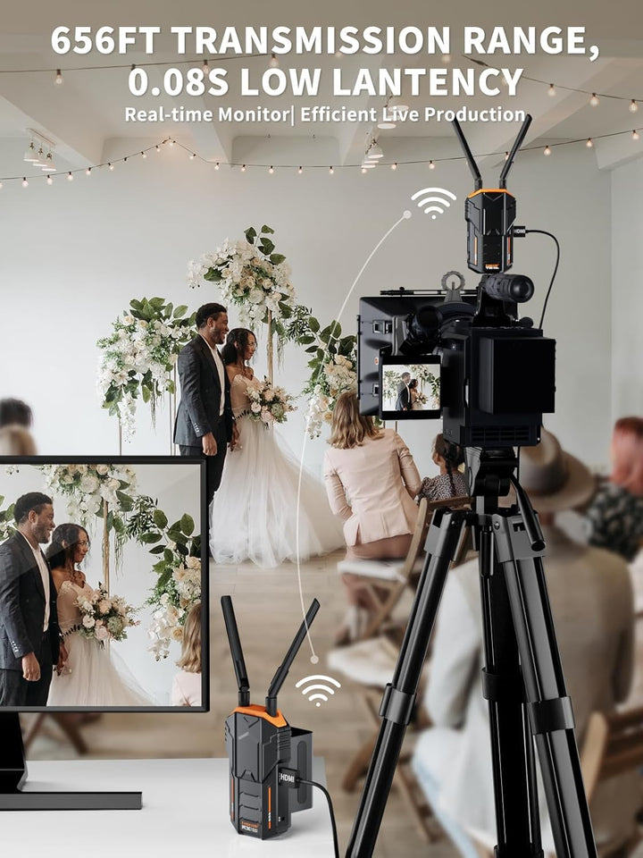 Drahtloses Videoübertragungs Set 200M, Lemorele 5G 1080P HDMI Wireless Video Transmitter and Receive