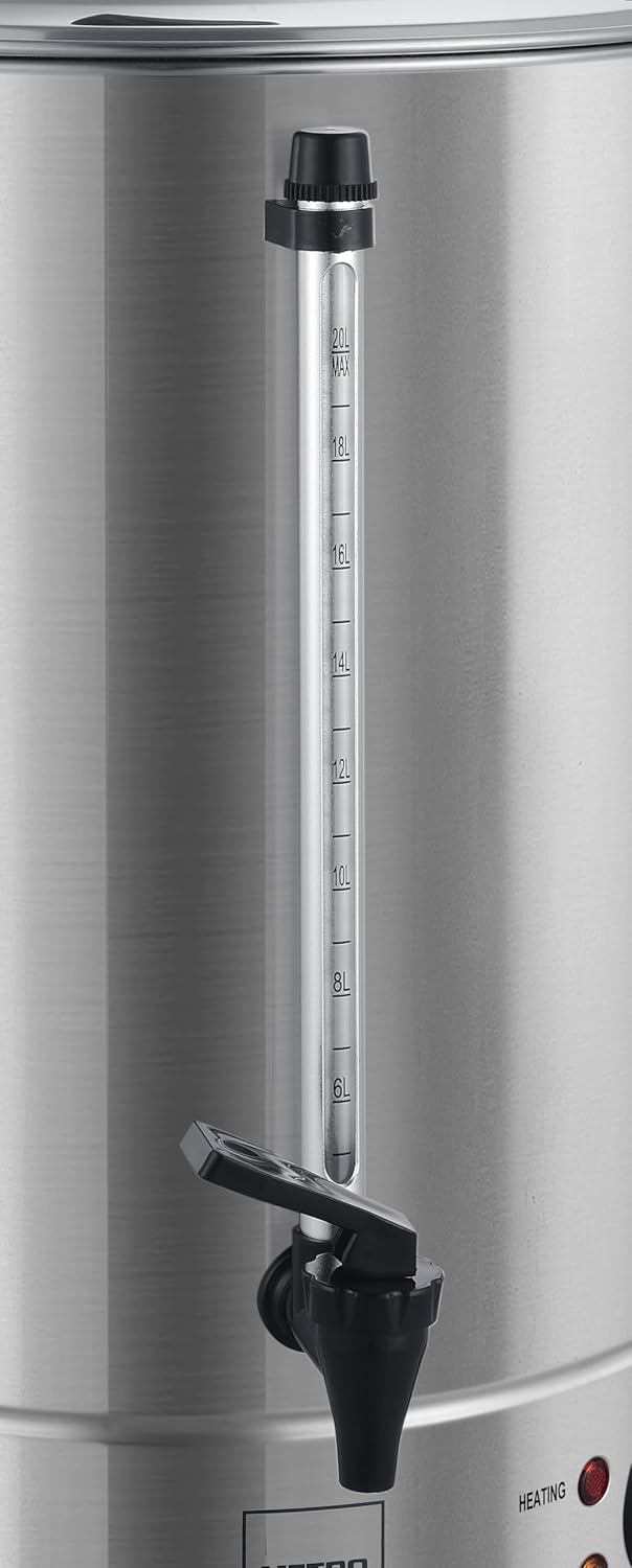 METRO Professional Wasserkocher GWB1020, auch fÙr GlÙhwein, GlÙhweinspender, 20 Liter, 130 Tassen, 2