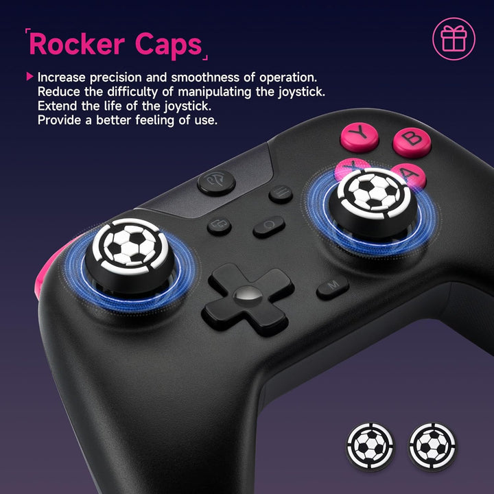 EasySMX X05 Controller PC mit 7 Farbe RGB Licht, Controller PC wireless mit Hall Joysticks & Hall Tr