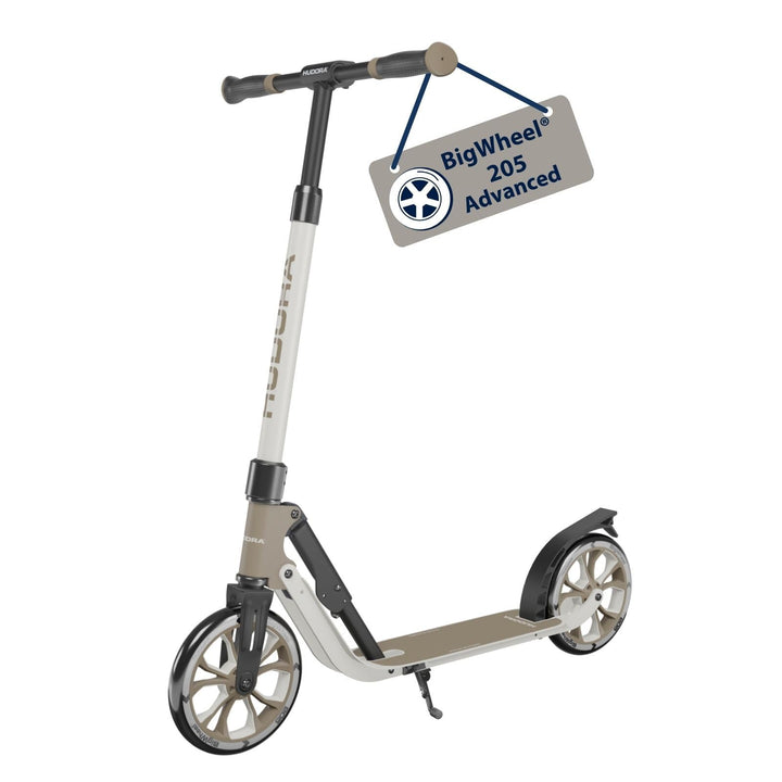 HUDORA BigWheel® 205 Advanced Scooter - Komfortabler Aluminium-Roller für bis zu 100kg - Höhenverste