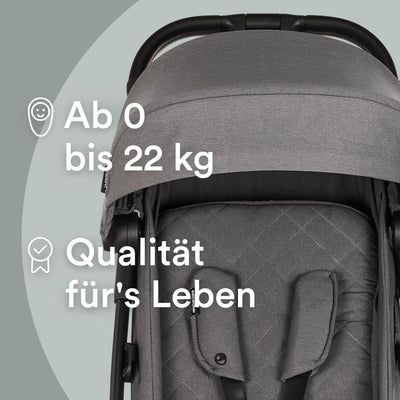 Easywalker Jackey Buggy 0-22 kg, Leichtgewicht, Automatisch faltbar, Einzigartiges Zubehörsystem, mi