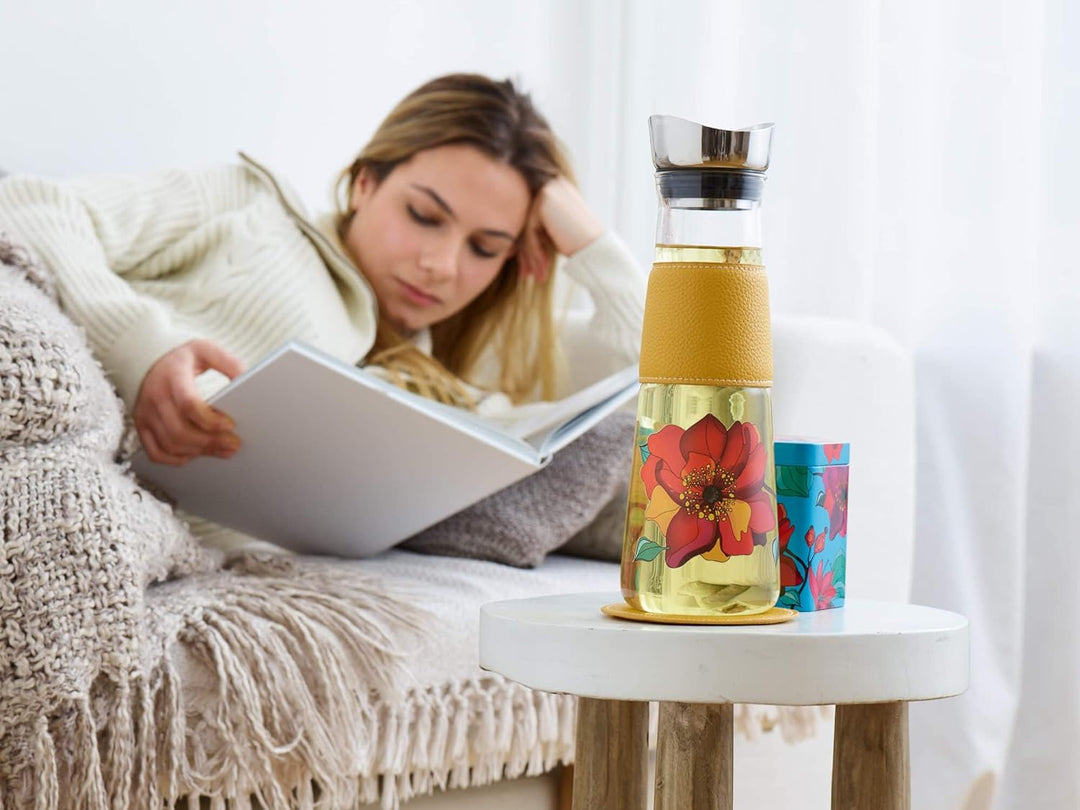 Eigenart EVE konische Glaskaraffe Poppy, Mehrfarbig