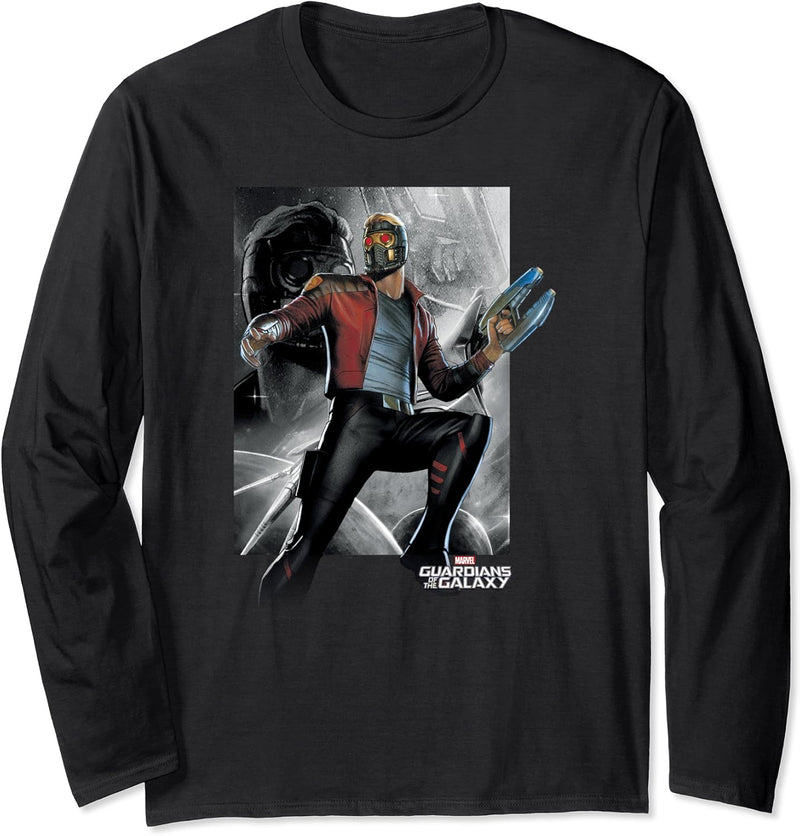 Marvel Guardians Of The Galaxy Star-Lord Ready To Fight Langarmshirt