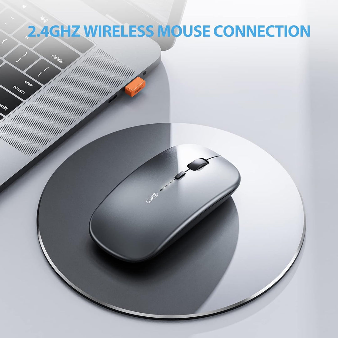 inphic Maus Kabellose wiederaufladbar, Ultra Slim 2.4G Leise Funkmaus Optische Computermaus 1600 DPI