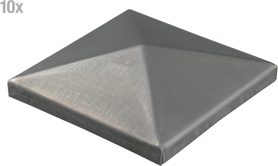 Alberts 866952 Pfostenkappe für Vierkantmetallpfosten | zum Anschweissen | Stahl | 80 x 80 mm | 10er