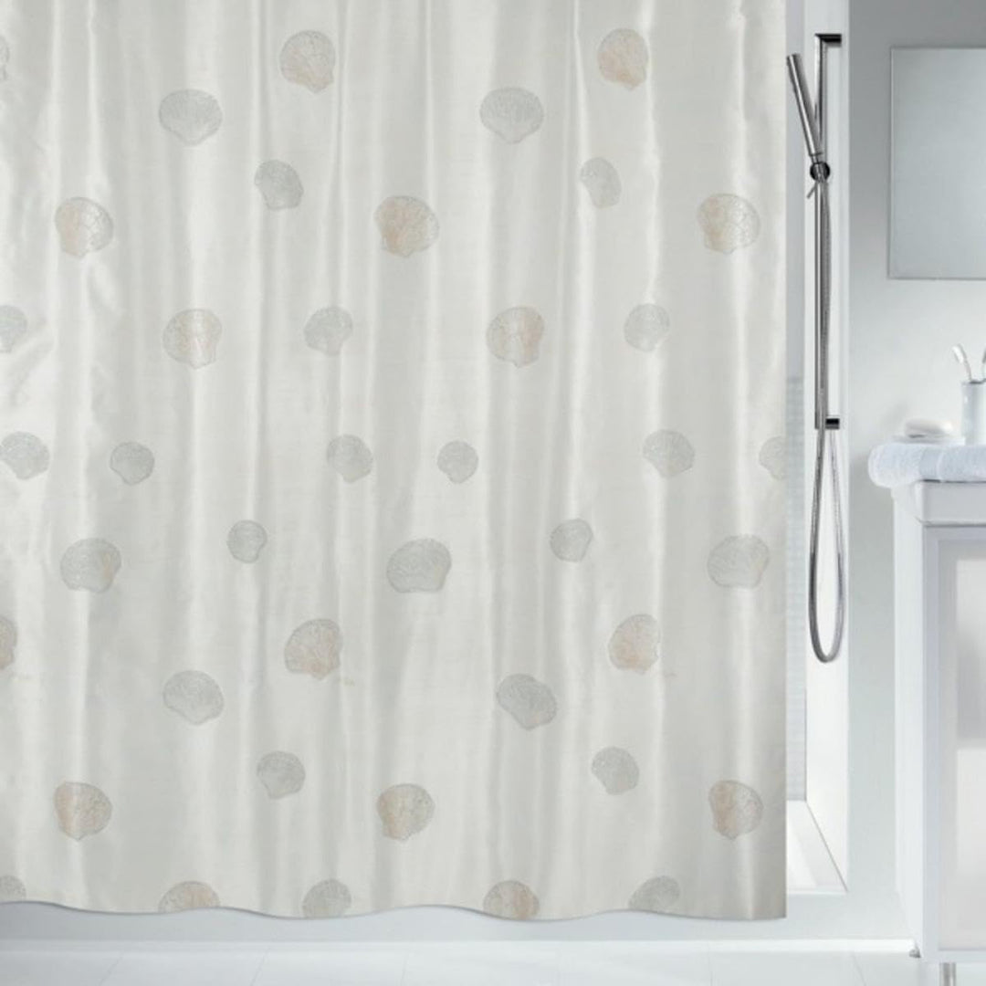 Spirella Anti-Schimmel Duschvorhang - Anti-Bakteriell, waschbar, wasserdicht, Polyester, „Champagne“