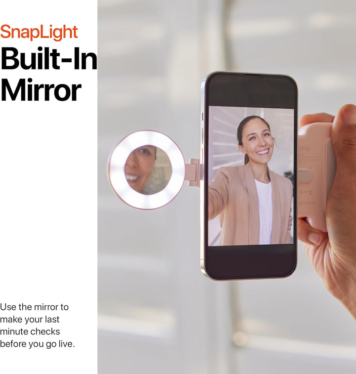 ShiftCam SnapLight – LED-Selfie-Ringlicht mit Vier Helligkeitseinstellungen und eingebautem Akku – M