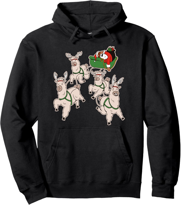 Weihnachten Faultier Weihnachtsmann Lama Rentier Lamas Pullover Hoodie