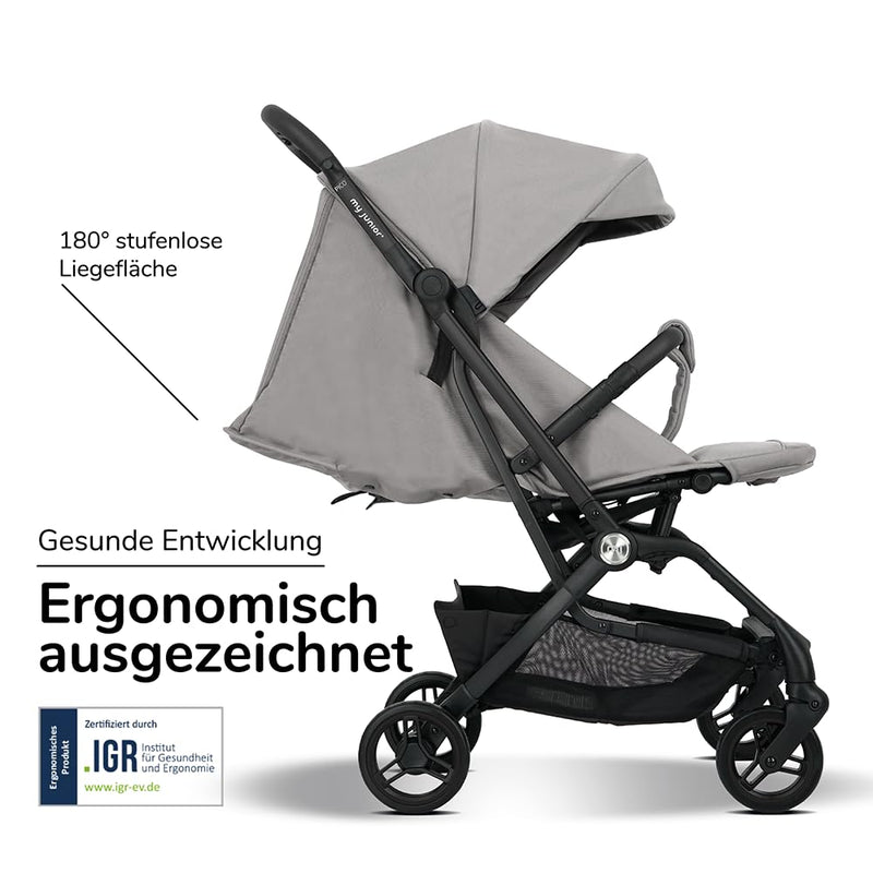 my junior® Buggy PICO² | bis 22kg | Einhand AutoFold-Klappmechanismus | Ergonomische Liegeposition n